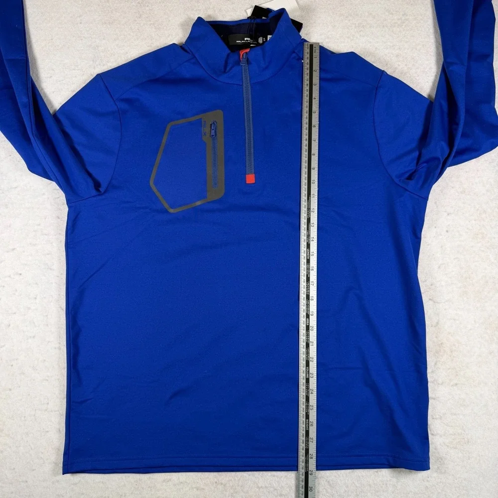 RLX Ralph Lauren Mens Blue Quarter Zip Golf Pullover XL New‎ With Tags